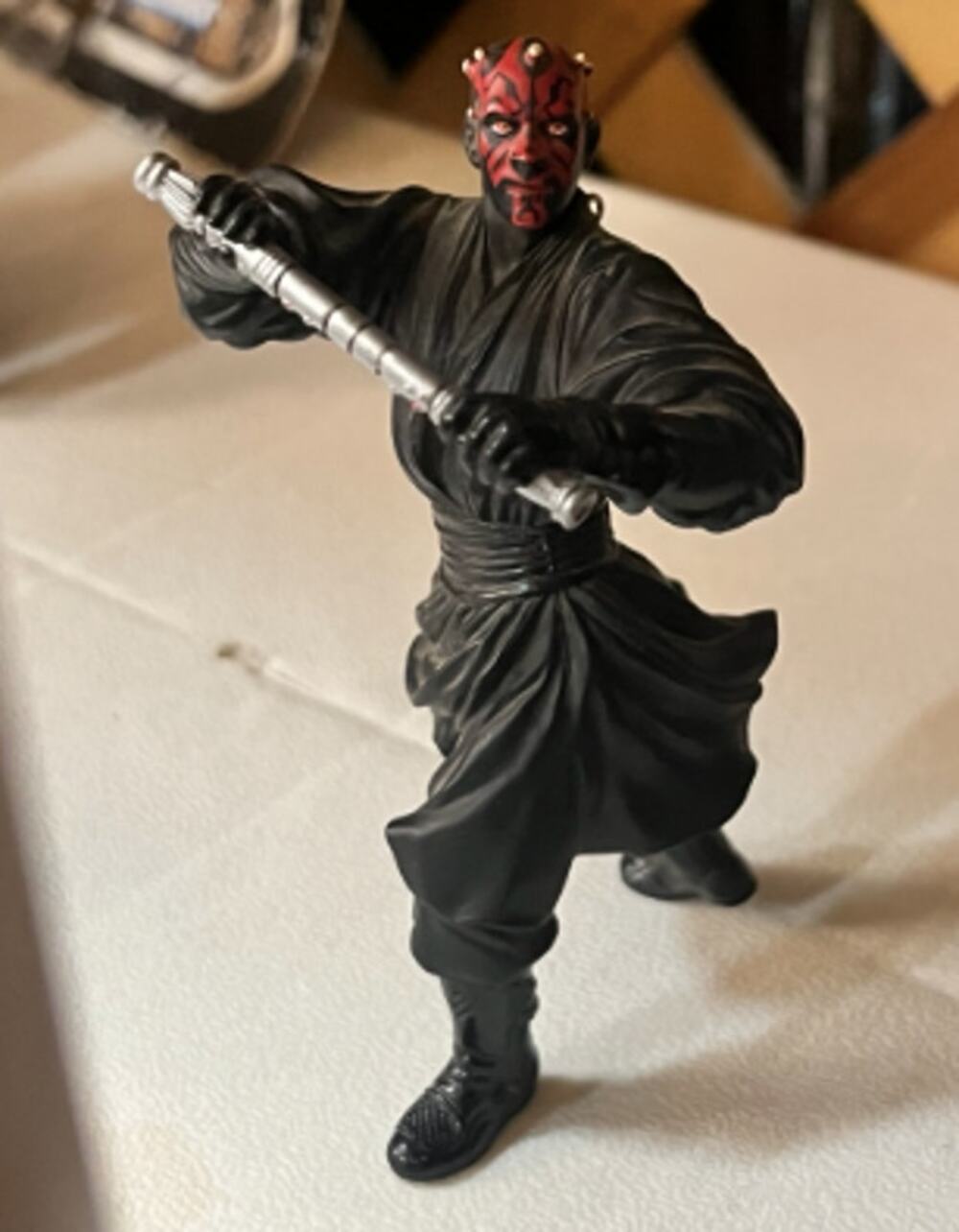 Star Wars Darth Maul Action Figure Loose Black Robe Double Blade Weapon